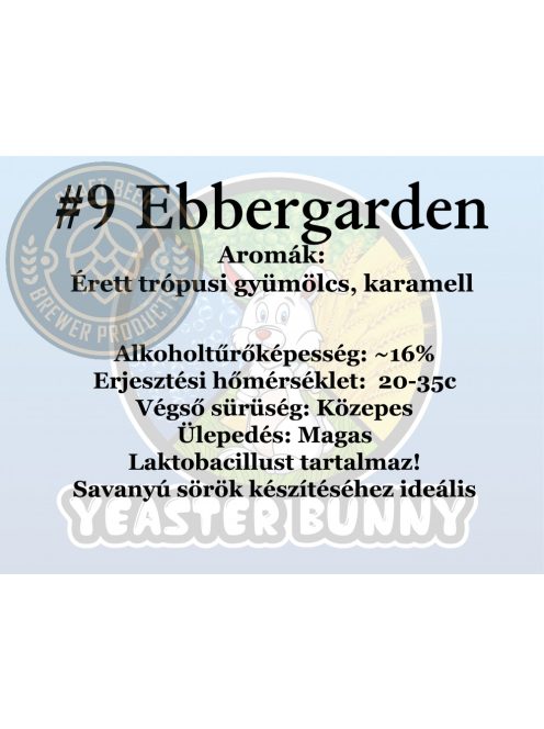 Eredeti Norvég KVEIK sörélesztő EBBERGADEN típusú