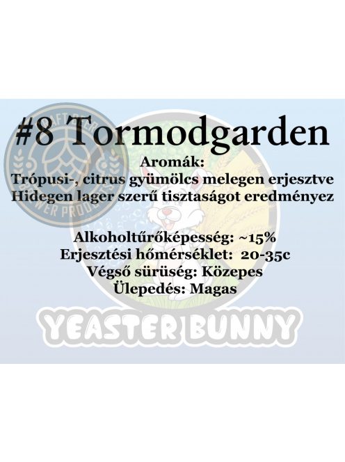 Eredeti Norvég KVEIK sörélesztő TOMODGARDEN típusú